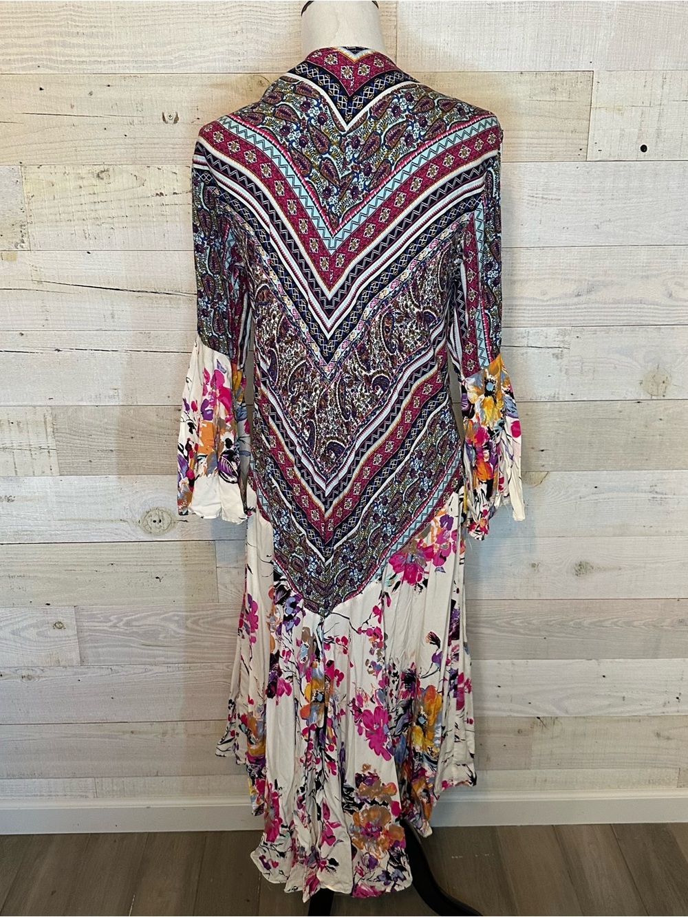 Umgee boho long duster kimono with bell sleeves - Picture 6 of 12